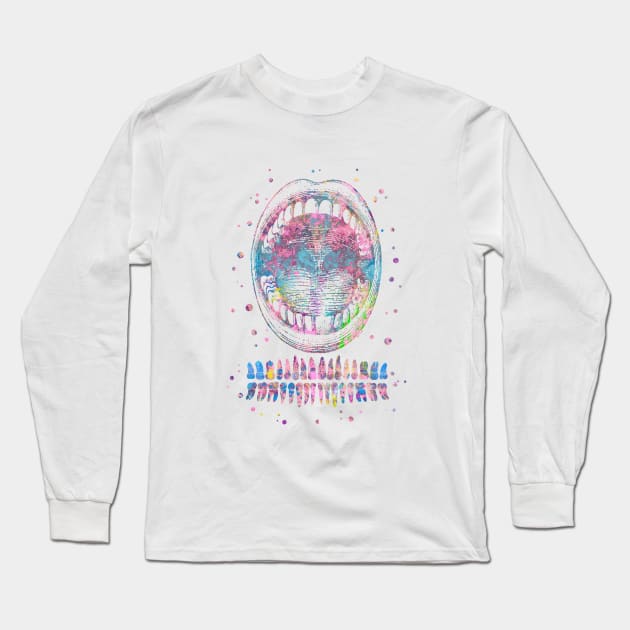 Tooth chart Long Sleeve T-Shirt by RosaliArt